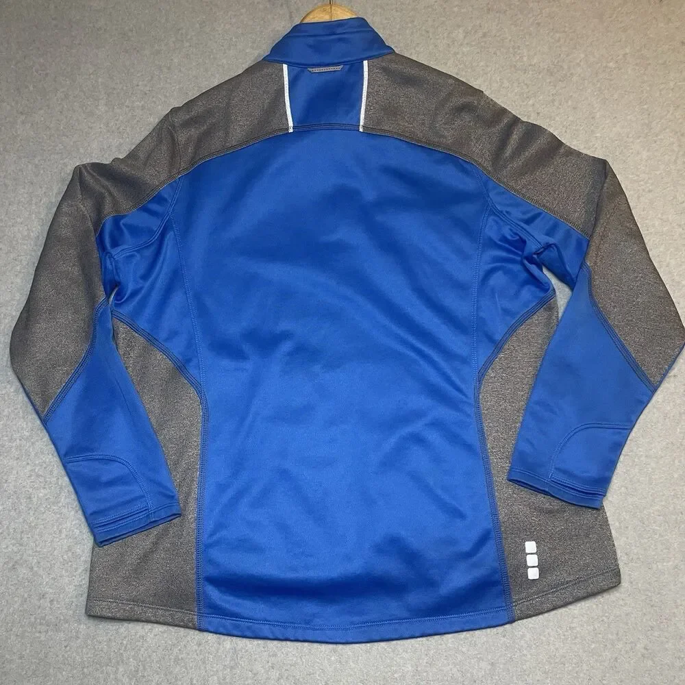 Elevate Subaru Fleece Track Jacket Blue Gray Full Zip Size L